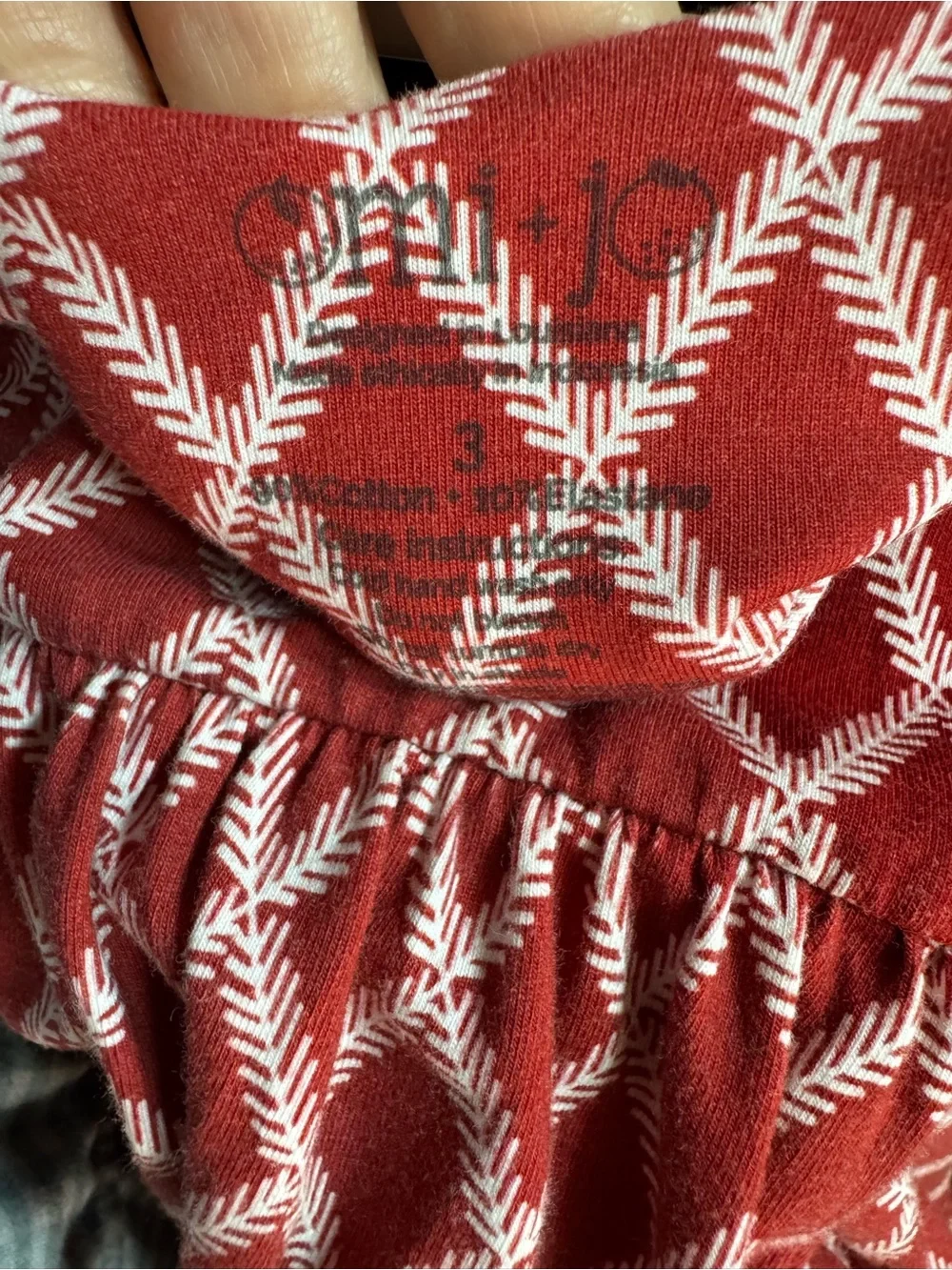 Omi Jo WDW 3T Red & White Vine Cap Sleeve Tiered Ruffle Skirt Dress Girls size 3